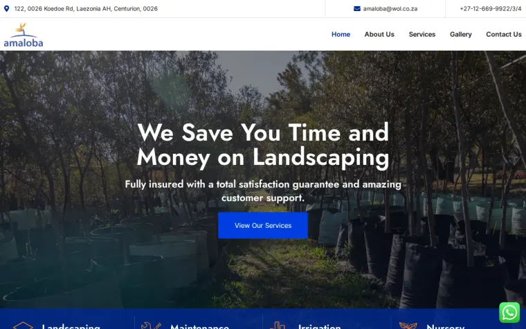 Amaloba Landscaping website